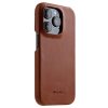 MELKCO For iPhone 15 Pro Max Case Waxy Genuine Leather Phone Cover