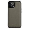MELKCO For iPhone 14 Plus Case Genuine  Leather Coated Phone Cover
