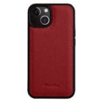 MELKCO For iPhone 14 Plus Case Genuine  Leather Coated Phone Cover
