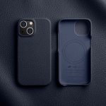 MELKCO For iPhone 14 Case Full-Wrap Genuine Leather Premium Phone Cover | Compatible with MagSafe