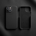 MELKCO For iPhone 14 Case Full-Wrap Genuine Leather Premium Phone Cover | Compatible with MagSafe