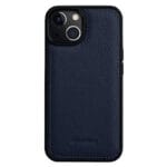 MELKCO For iPhone 14 Case Genuine Leather Coated Phone Cover