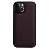 MELKCO For iPhone 14 Case Genuine Leather Coated Phone Cover