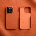 MELKCO For iPhone 14 Pro Case Full-Wrap Genuine Leather Premium Phone Cover | Compatible with MagSafe