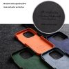 MELKCO For iPhone 15 Pro Max Case Full-Wrap Genuine Leather Premium Phone Cover | Compatible with MagSafe
