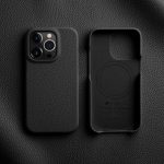 MELKCO For iPhone 14 Pro Case Full-Wrap Genuine Leather Premium Phone Cover | Compatible with MagSafe