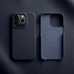 MELKCO For iPhone 14 Pro Case Full-Wrap Genuine Leather Premium Phone Cover | Compatible with MagSafe