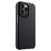 MELKCO For iPhone 15 Pro Max Flip Case Genuine Leather Vertical Phone Cover
