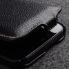 MELKCO For iPhone 15 Pro Flip Case Genuine Leather Vertical Phone Cover