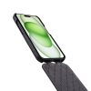 MELKCO For iPhone 15 Plus Flip Case Genuine Leather Vertical Phone Cover