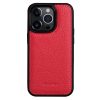MELKCO For iPhone 15 Pro Case Genuine Leather Coated Phone Cover