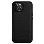 MELKCO For iPhone 15 Case Genuine Leather Coated Phone Cover