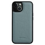 MELKCO For iPhone 15 Case Genuine Leather Coated Phone Cover
