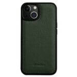MELKCO For iPhone 15 Case Genuine Leather Coated Phone Cover