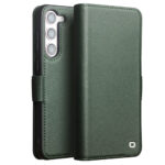 QIALINO For Samsung Galaxy S22 Wallet Case Genuine Leather Magnetic Closure Flip Phone Cover