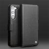 QIALINO For Samsung Galaxy S22+ Wallet Case Genuine Leather Magnetic Closure Flip Phone Cover