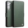QIALINO For Samsung Galaxy S22+ Wallet Case Genuine Leather Magnetic Closure Flip Phone Cover