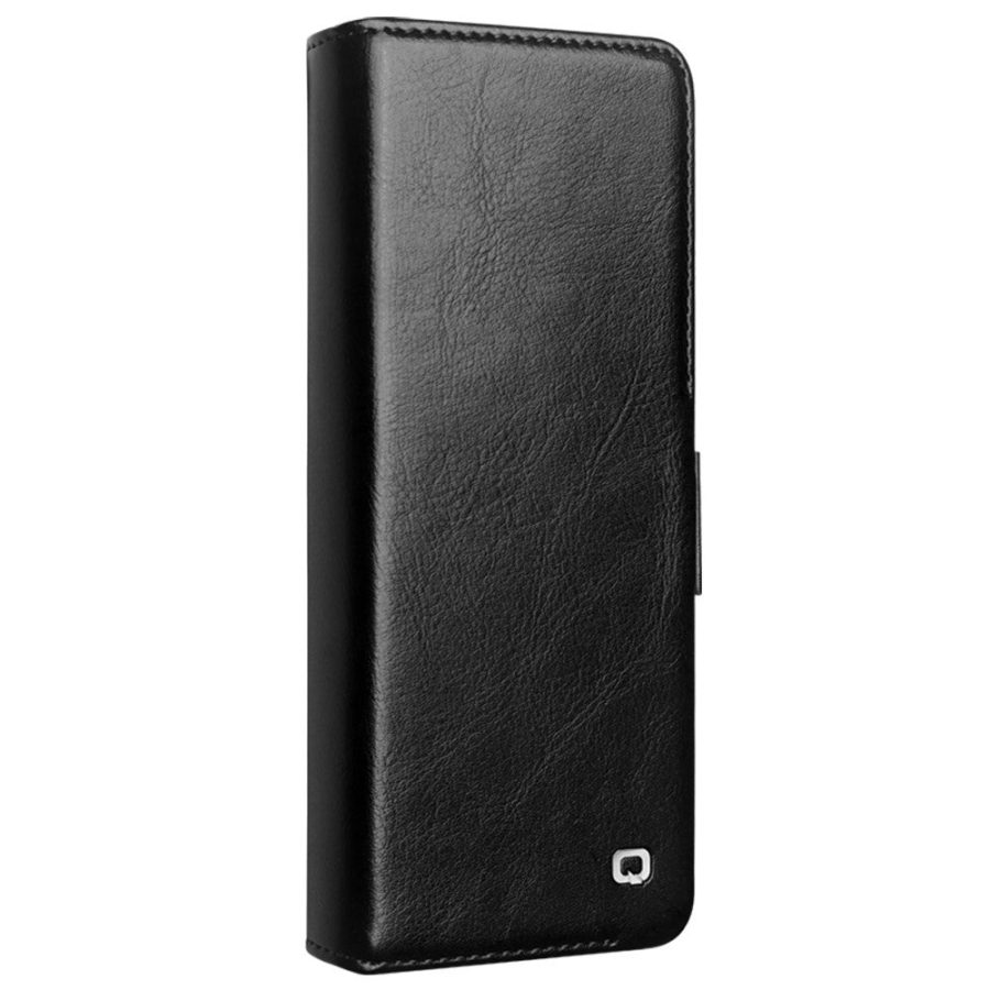660172237B-5 QIALINO For Samsung Galaxy Z Fold4 Wallet Case Waxy Genuine Leather Flip Phone Cover with Magnetic Closure