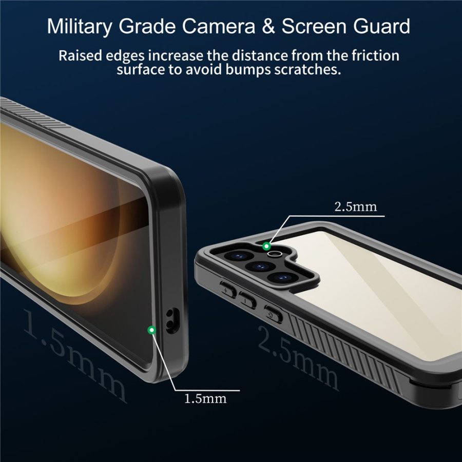660175544A-6 REDPEPPER FS Series for Samsung Galaxy S24+ IP68 Waterproof Case Clear Back Panel Phone Cover