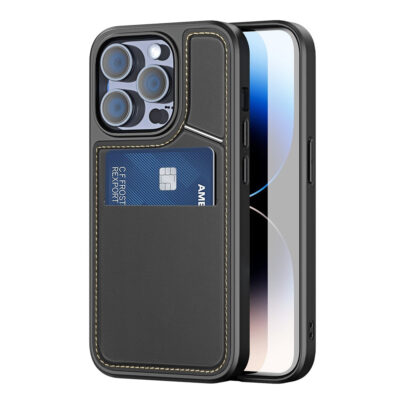 DUX DUCIS Rafi II Series for iPhone 14 Pro Max Case RFID Blocking Card Holders Magnetic Leather Cover