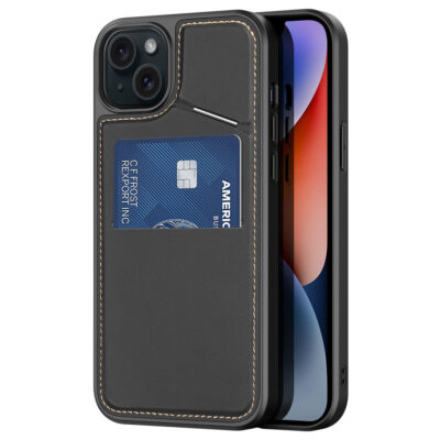 DUX DUCIS Rafi II Series for iPhone 14 / 13 Case RFID Blocking Card Holders Magnetic Leather Cover