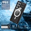 660177996A-3 REDPEPPER for Samsung Galaxy S24 Ultra Magnetic IP68 Waterproof Case Clear Phone Cover