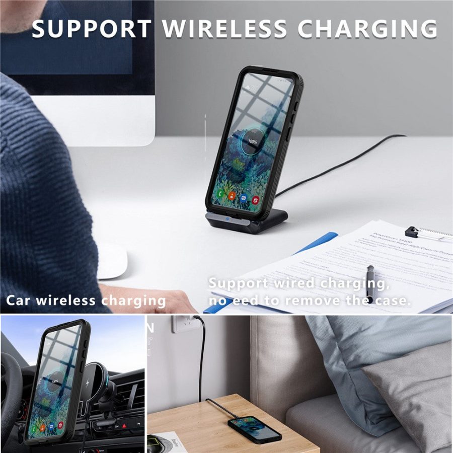 660177998A-10 REDPEPPER For Samsung Galaxy S24+ Magnetic Case IP68 Waterproof Transparent Back Cover