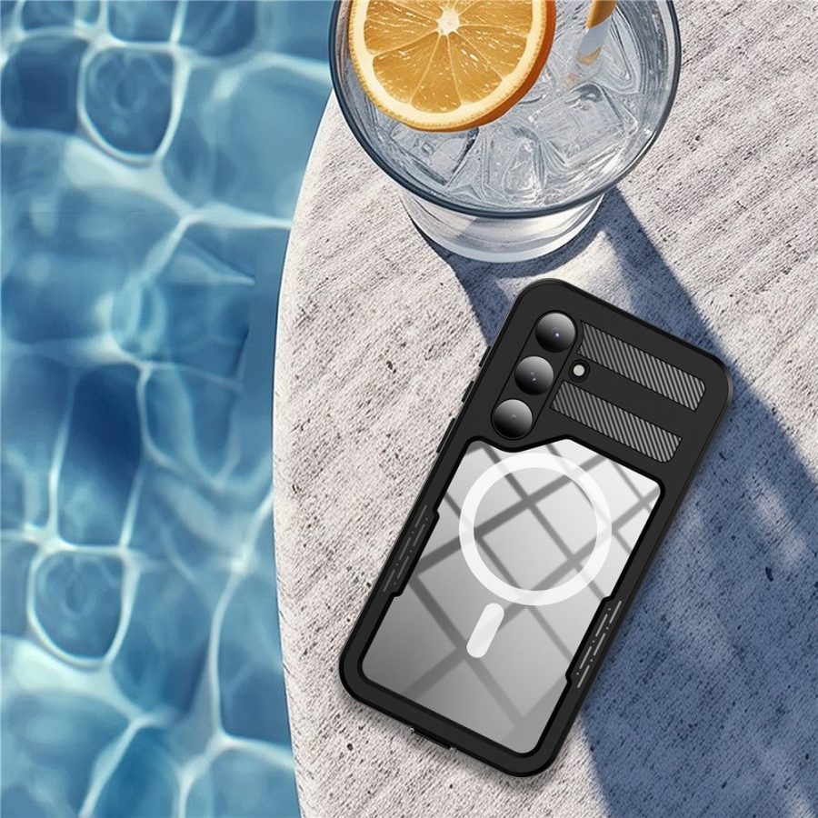 660177998A-12 REDPEPPER For Samsung Galaxy S24+ Magnetic Case IP68 Waterproof Transparent Back Cover