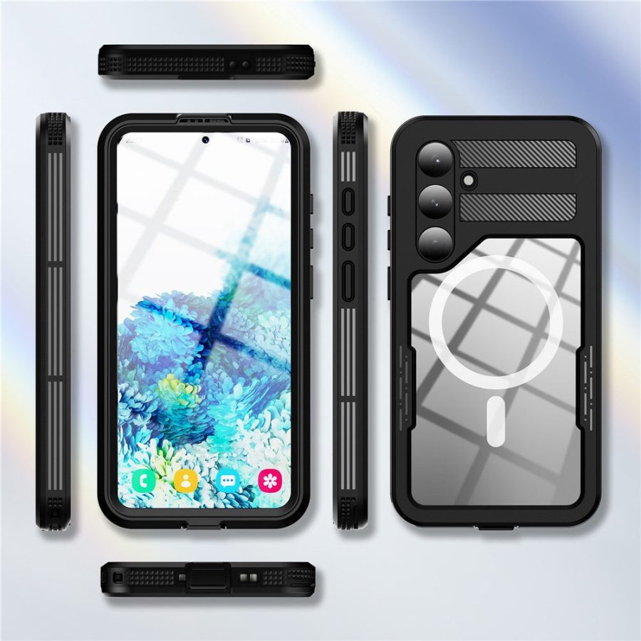 660177998A-15 REDPEPPER For Samsung Galaxy S24+ Magnetic Case IP68 Waterproof Transparent Back Cover