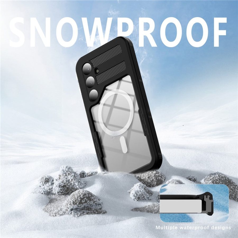 660177998A-5 REDPEPPER For Samsung Galaxy S24+ Magnetic Case IP68 Waterproof Transparent Back Cover