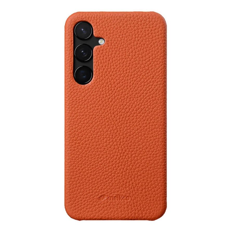 660178275A-1 MELKCO For Samsung Galaxy S24 Premium Genuine Leather Open Edge Phone Cover