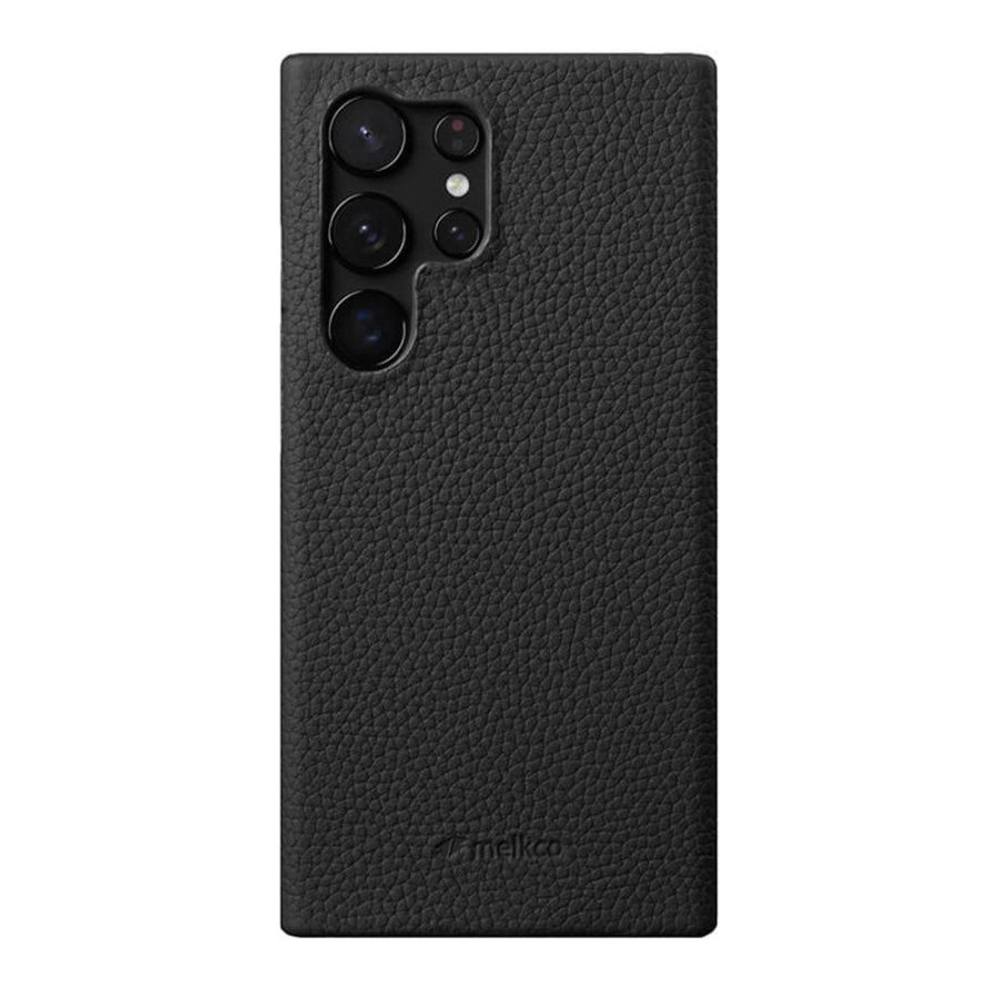 660178276A-1 MELKCO For Samsung Galaxy S24 Ultra Premium Genuine Leather Open Edge Phone Cover