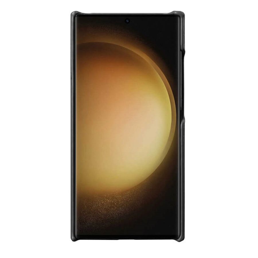 660178276A-2 MELKCO For Samsung Galaxy S24 Ultra Premium Genuine Leather Open Edge Phone Cover
