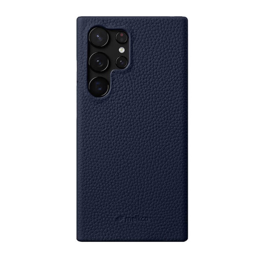 660178276F-1 MELKCO For Samsung Galaxy S24 Ultra Premium Genuine Leather Open Edge Phone Cover