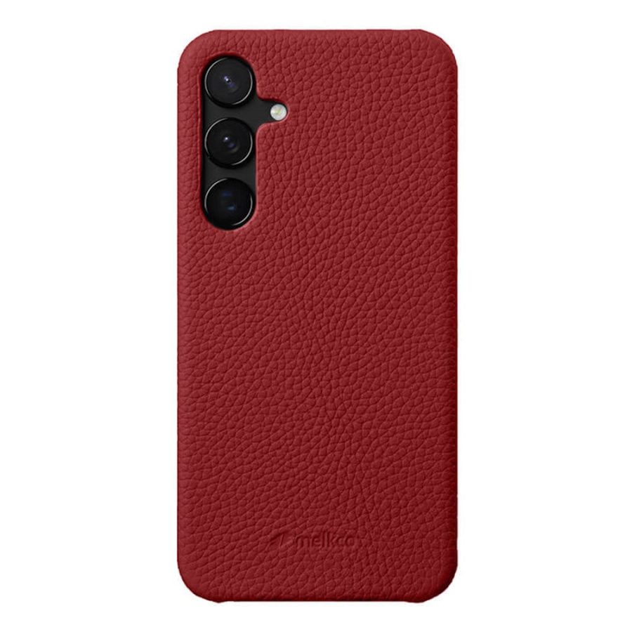 660178277A-1 MELKCO For Samsung Galaxy S24+ Premium Genuine Leather Open Edge Phone Cover