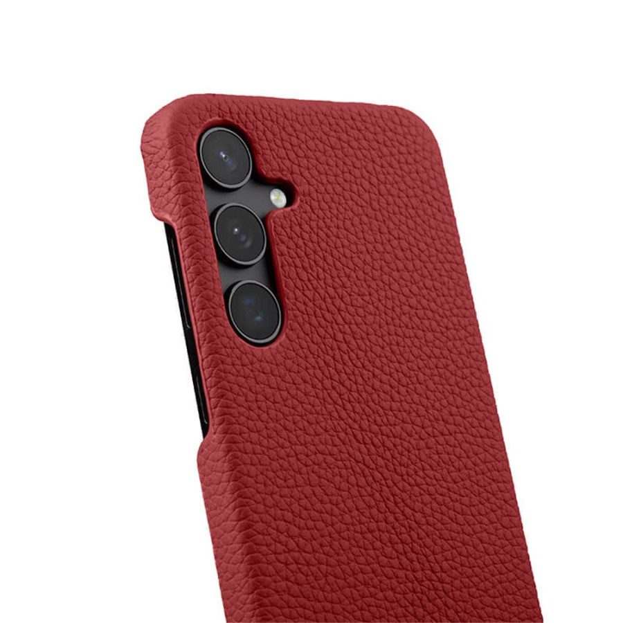 660178277A-4 MELKCO For Samsung Galaxy S24+ Premium Genuine Leather Open Edge Phone Cover