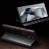 660178316A-8 QIALINO For Samsung Galaxy S24 Ultra Wallet Case Waxy Genuine Leather Flip Phone Cover
