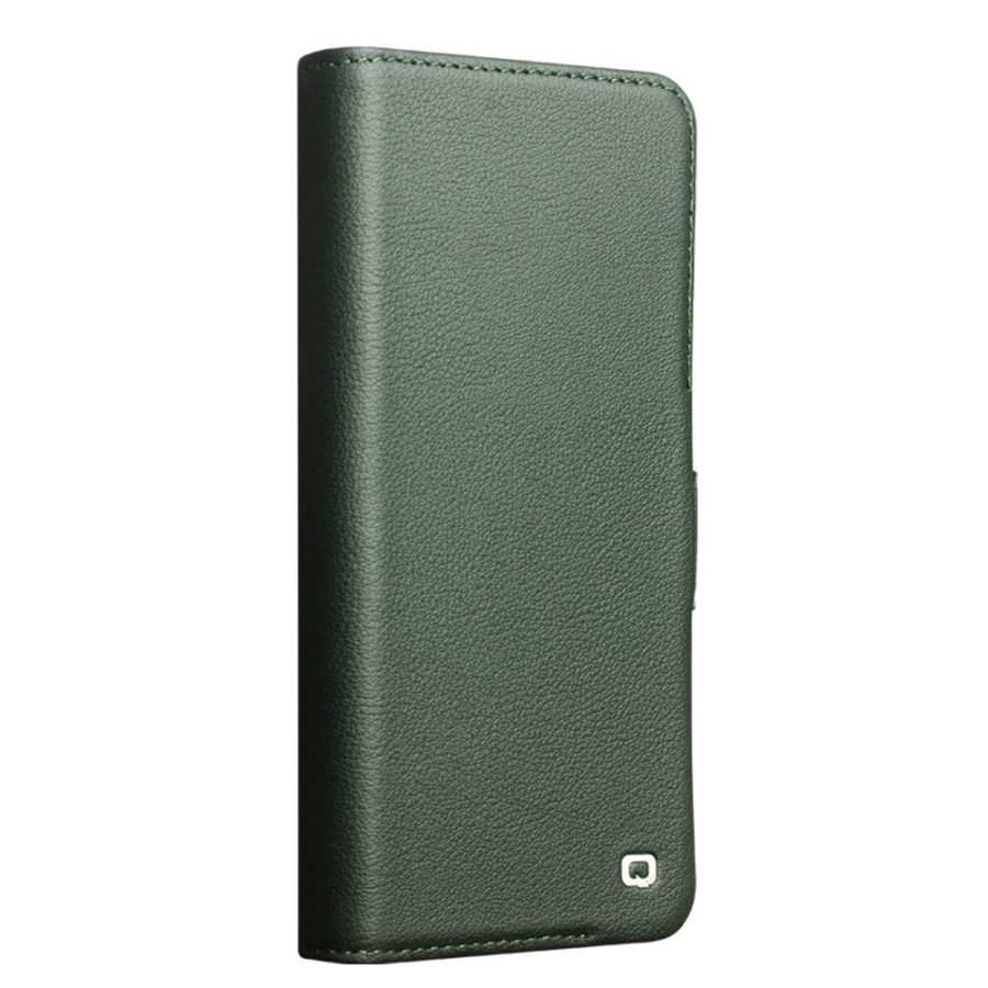 660180432B-5 QIALINO For Samsung Galaxy S24 Wallet Case Genuine Leather Magnetic Closure Flip Phone Cover