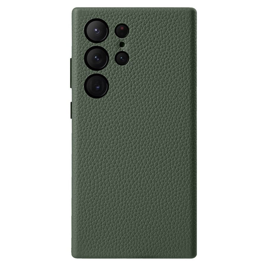 660184717C-1 MELKCO For Samsung Galaxy S24 Ultra Case Premium Genuine Leather Full-Wrap Phone Cover