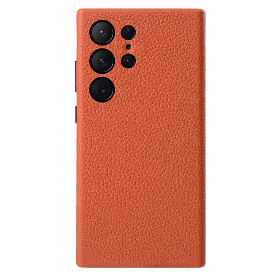 660184717E-1 MELKCO For Samsung Galaxy S24 Ultra Case Premium Genuine Leather Full-Wrap Phone Cover
