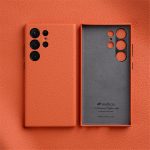 MELKCO For Samsung Galaxy S24 Ultra Case Premium Genuine Leather Full-Wrap Phone Cover