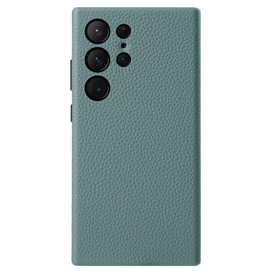 660184717F-1 MELKCO For Samsung Galaxy S24 Ultra Case Premium Genuine Leather Full-Wrap Phone Cover