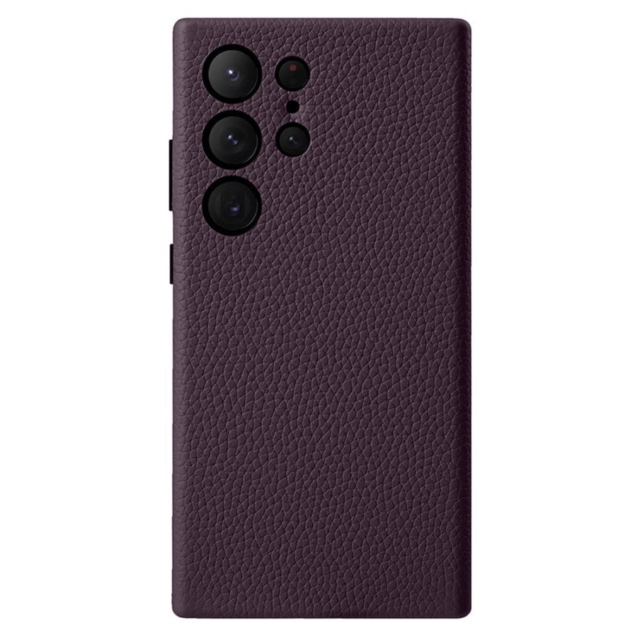 660184717G-1 MELKCO For Samsung Galaxy S24 Ultra Case Premium Genuine Leather Full-Wrap Phone Cover