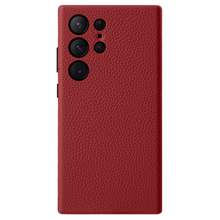 660184717H-1 MELKCO For Samsung Galaxy S24 Ultra Case Premium Genuine Leather Full-Wrap Phone Cover