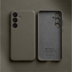 MELKCO For Samsung Galaxy S24 Case Premium Genuine Leather Full-Wrap Phone Cover