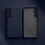 MELKCO For Samsung Galaxy S24 Case Premium Genuine Leather Full-Wrap Phone Cover