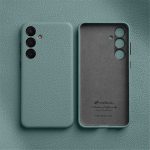 MELKCO For Samsung Galaxy S24 Case Premium Genuine Leather Full-Wrap Phone Cover