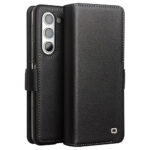 QIALINO For Samsung Galaxy Z Fold5 Wallet Case Genuine Leather Flip Phone Cover with Magnetic Closure