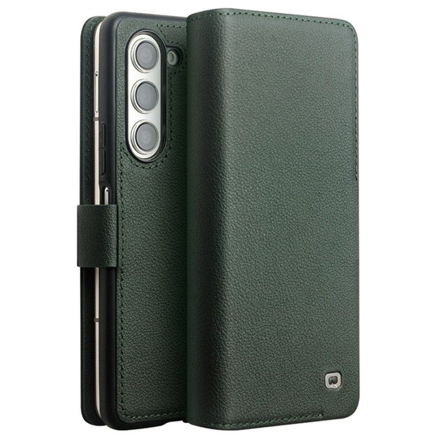 660197777B-1 QIALINO For Samsung Galaxy Z Fold5 Wallet Case Genuine Leather Flip Phone Cover with Magnetic Closure