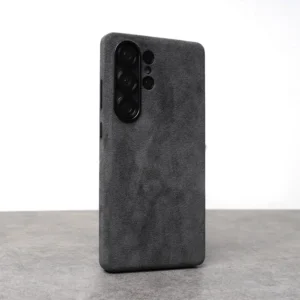 Magnetic Alcantara Case for Samsung Galaxy S25 Ultra Premium Full-Wrap Phone Cover